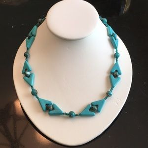 Dyed Howlite and dyed Imperial Jasper necklace